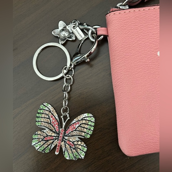 Coach Corner Zip Wristlet Wallet with Daisy Print and 2 Charms - Picture 12 of 13